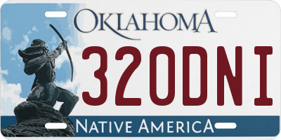 OK license plate 320DNI