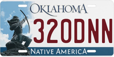 OK license plate 320DNN
