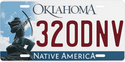OK license plate 320DNV