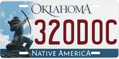 OK license plate 320DOC