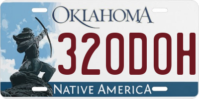 OK license plate 320DOH