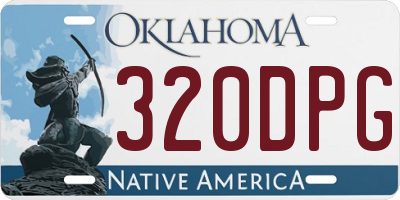 OK license plate 320DPG
