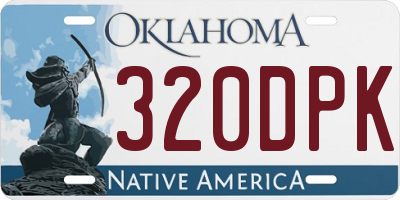 OK license plate 320DPK