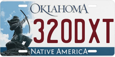 OK license plate 320DXT