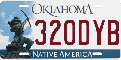 OK license plate 320DYB