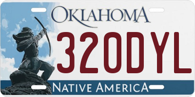 OK license plate 320DYL
