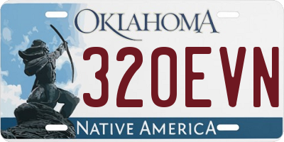 OK license plate 320EVN