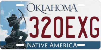 OK license plate 320EXG