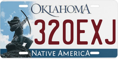 OK license plate 320EXJ