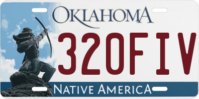 OK license plate 320FIV