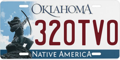 OK license plate 320TVO
