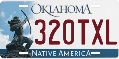 OK license plate 320TXL