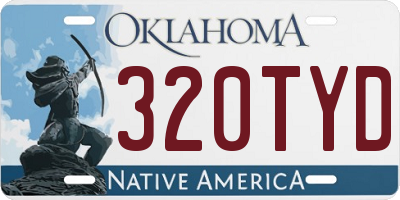 OK license plate 320TYD