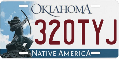 OK license plate 320TYJ