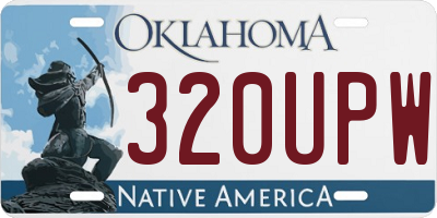 OK license plate 320UPW