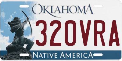 OK license plate 320VRA