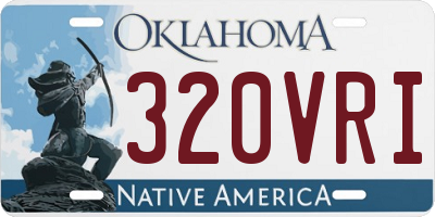 OK license plate 320VRI