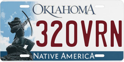 OK license plate 320VRN