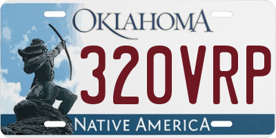 OK license plate 320VRP