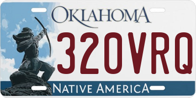 OK license plate 320VRQ