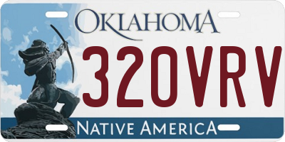 OK license plate 320VRV