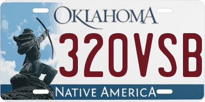 OK license plate 320VSB