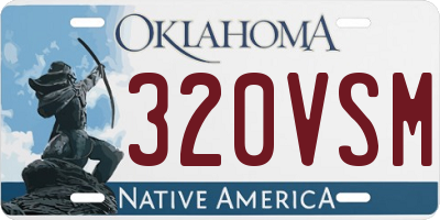 OK license plate 320VSM