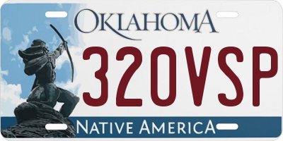 OK license plate 320VSP