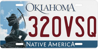 OK license plate 320VSQ