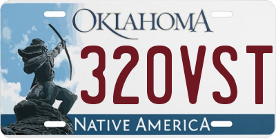 OK license plate 320VST