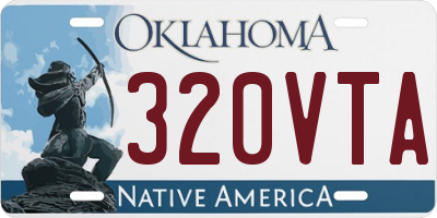 OK license plate 320VTA