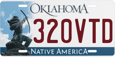 OK license plate 320VTD