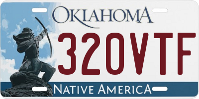 OK license plate 320VTF