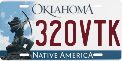 OK license plate 320VTK