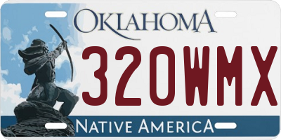 OK license plate 320WMX