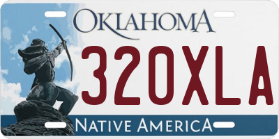 OK license plate 320XLA