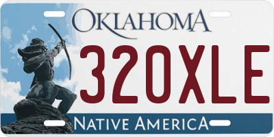 OK license plate 320XLE