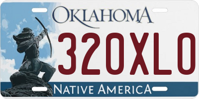 OK license plate 320XLO