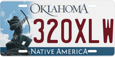 OK license plate 320XLW