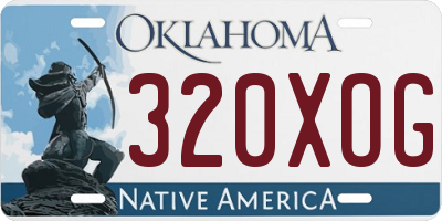 OK license plate 320XOG