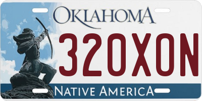 OK license plate 320XON