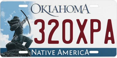 OK license plate 320XPA