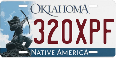 OK license plate 320XPF
