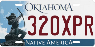 OK license plate 320XPR