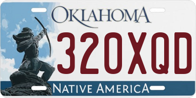OK license plate 320XQD