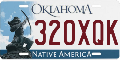 OK license plate 320XQK