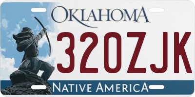 OK license plate 320ZJK