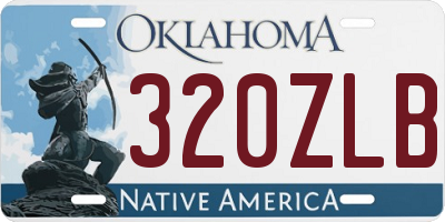 OK license plate 320ZLB