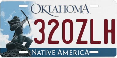 OK license plate 320ZLH