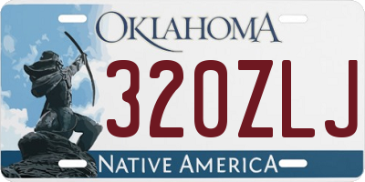 OK license plate 320ZLJ